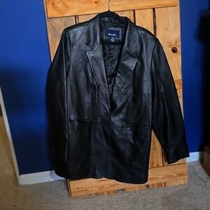 Black 100% leather jacker